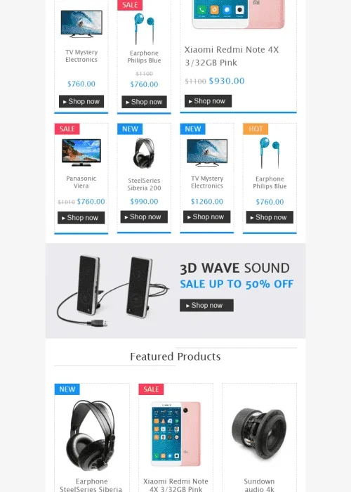 promo email template “best gadgets” for gadgets industry