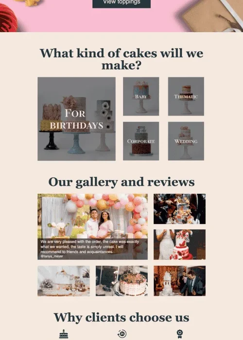 christmas email template «lefty» for food industry