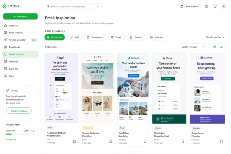 Illustration for Email Design Inspiration by Industry: How Segmented Tools Help Teams Find Relevant Examples Faster