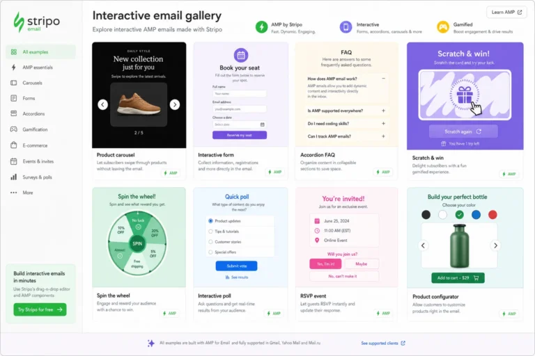 Illustration for Interactive Email Inspiration Platforms: Where to Find AMP, Gamification, and Advanced Design Patterns